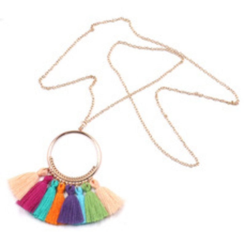 Wholesale Alloy Creative Tassel Long Necklace